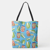 Tote Bag Kimchi Ingrédients Spicy Fun Cabbage Aquarelle (Dos)