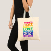 Tote Bag Kindness Paix Égalité Inclusion Diversité humaine (Devant (produit))