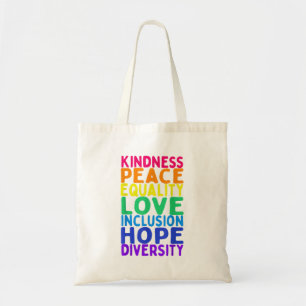 Tote Bag Kindness Peace Equality Inclusion Diversity Hum