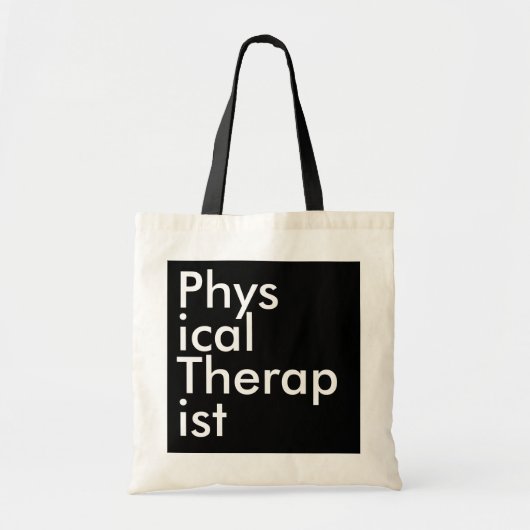 Tote Bag Kinésithérapeute Black Square (Devant)