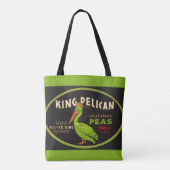 Tote Bag King Pelican California pois crate étiquette (Dos)