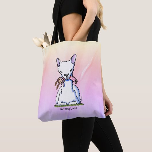 Tote Bag KiniArt Dolly Llama (De près)