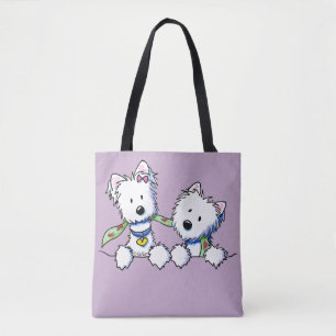 Tote Bag KiniArt Pocket Westie garçon et fille