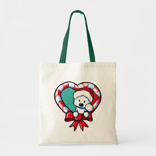 Tote Bag KiniArt Westie Christmas Love (Devant)