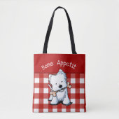 Tote Bag KiniArt Westie Terrier Fourre-tout (Devant)