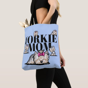 Tote Bag KiniArt Yorkie Maman