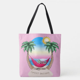 Tote Bag KiniArt Yorkies rêve tropical