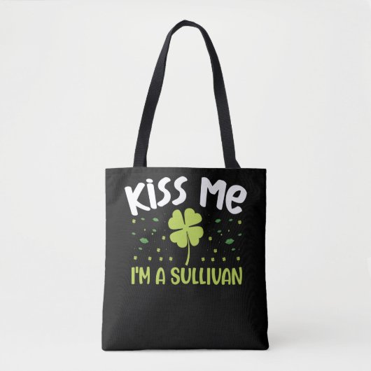Tote Bag Kiss Me I'm A Sullivan - Nom Sullivan (Devant)