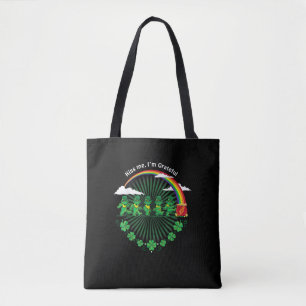 Tote Bag Kiss Me I'm Grateful Leprechauns Rainbow St Patric