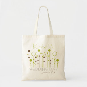 Tote Bag Kit de survie de jour de mariage Simple point flor