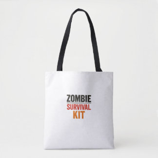 Tote Bag Kit de Survie Zombie – Typographie Vintage Minimal