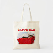 Tote Bag Kit rouge éco-amical réutilisable pour dormir chat (Devant)