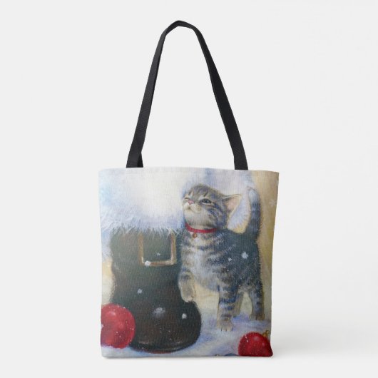 Tote Bag Kitten à Père Noël Boot (Dos)