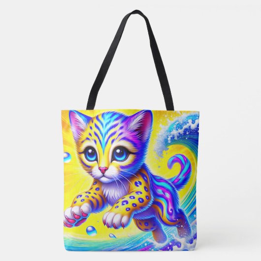 Tote Bag Kitten coloré (Devant)