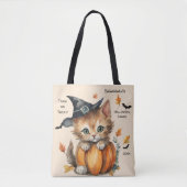 Tote Bag Kitten Halloween Candy (Devant)