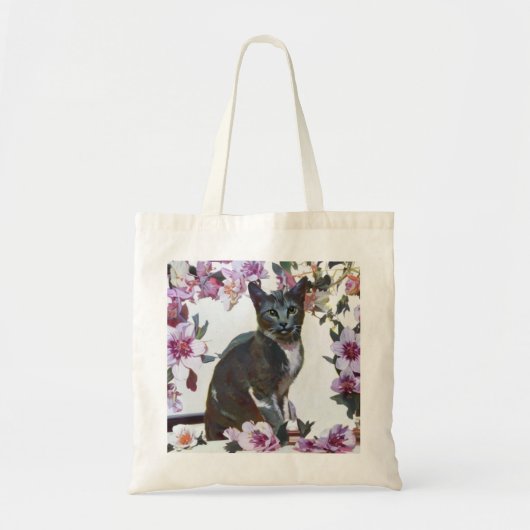 Tote Bag Kitties florales (Devant)