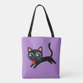Tote Bag Kitty Cat Heart Thief Cute Cadeau pour fille (Dos)