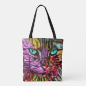 Tote Bag Kitty Chat Kitten Design artistique (Dos)