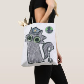 Tote Bag Kitty Cop – Purrtect & Serve (De près)
