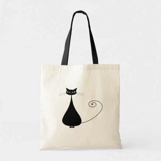 Tote Bag Kitty fantaisie noir 4 (Devant)