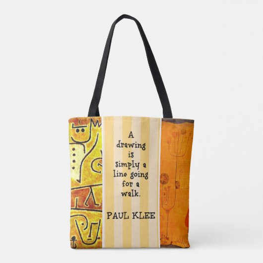Tote Bag Klee - Citation et peintures (Dos)