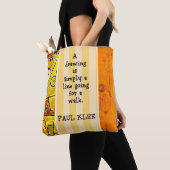 Tote Bag Klee - Citation et peintures (De près)