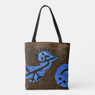 Tote Bag Klee - Citrouille d'oiseaux bleus