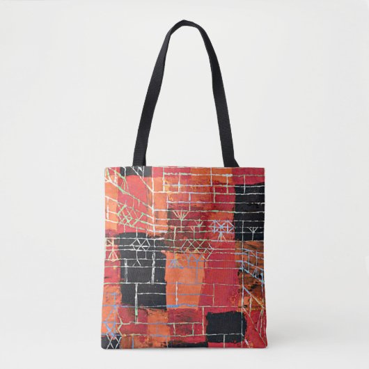 Tote Bag Klee - Configuration, art abstrait. (Devant)
