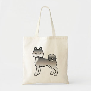 Tote Bag Klee Kai d'Alaska gris et blanc Chien de dessin an