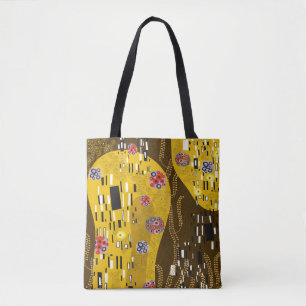 Tote Bag Klimt Inspiré Or Motif Art Nouveau Le Baiser