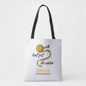 Tote Bag Knit Jaune Ambre Rapide, Mourir Chaud (Devant)