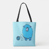 Tote Bag Knit one Purl one. Fun mouton moelleux personnalis (Dos)