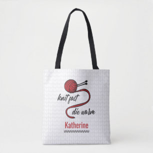 Tote Bag Knit Rouge Rapide, Mourir Chaud