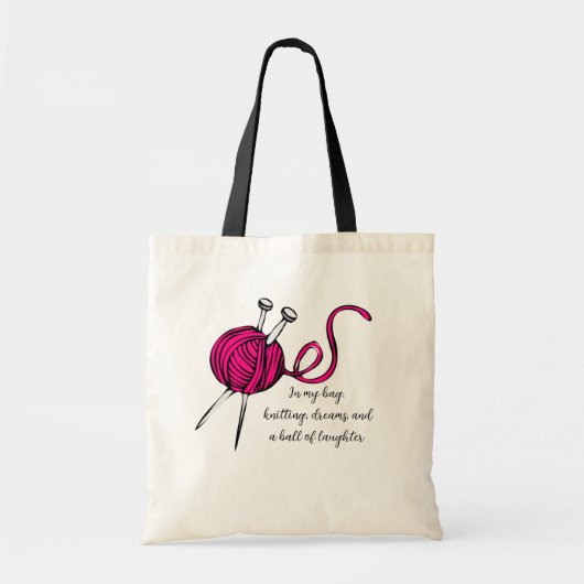 Tote Bag Knitting Bag, for all knitting enthusiast (Devant)