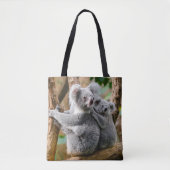 Tote Bag Koala avec bébé dans un arbre en Australie (Devant)