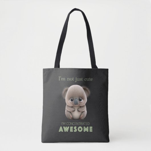 Tote Bag Koala Concentré Awesome mignon adorable Funny (Devant)