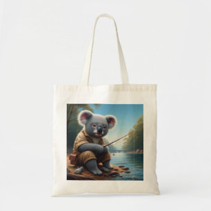 Tote Bag Koala Fishing