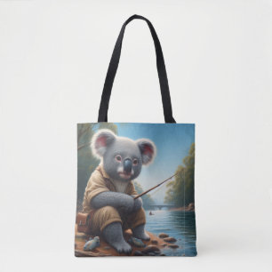 Tote Bag Koala Fishing