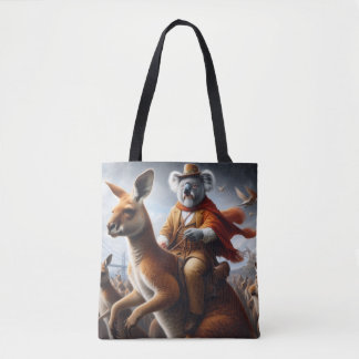 Tote Bag Koala Kangaroo Rider