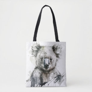 Tote Bag Koala Portrait Animal Peinture Faune À L'Extérieur