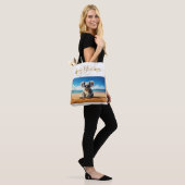 Tote Bag Koala sur une plage de sable Joyeux Noël (Sur le modèle)