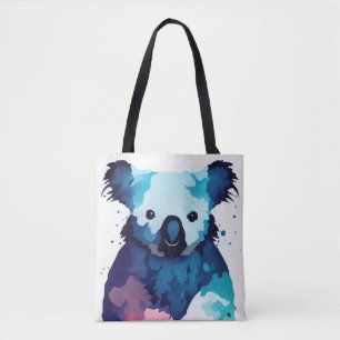 Tote Bag Koala Wild Nature Animal Color Art Peinture