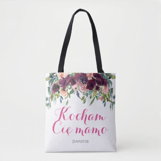 Tote Bag Kocham Ciconnecmamo Je t'aime maman dans Cadeau po (Devant)