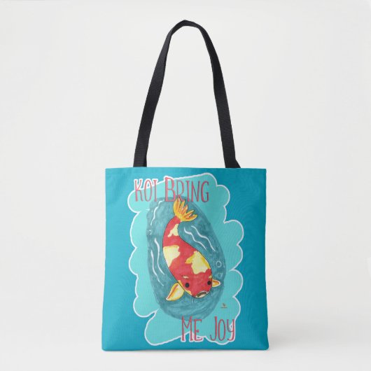 Tote Bag Koi Me Apporte Joy Amusant Poisson Aimer Cute Slog (Devant)