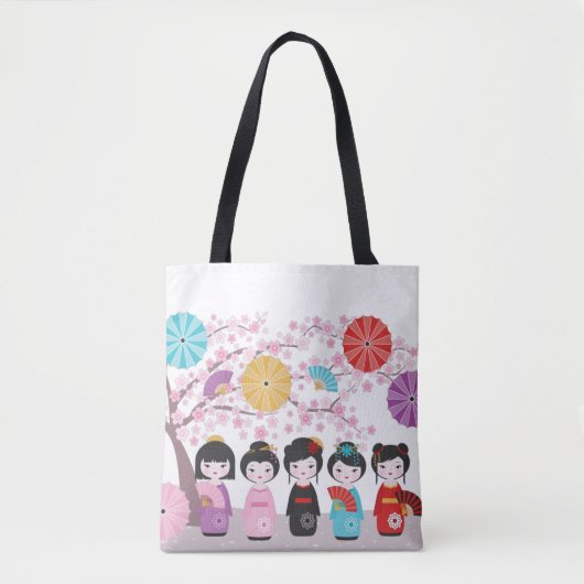 Tote Bag Kokeshi Dolls (Devant)