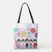 Tote Bag Kokeshi Dolls (Dos)