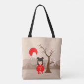 Tote Bag Kokeshi - Poupée japonaise (Dos)