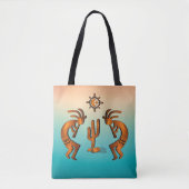 Tote Bag Kokopelli Et Cactus (Devant)
