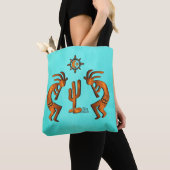 Tote Bag Kokopelli Et Cactus (De près)