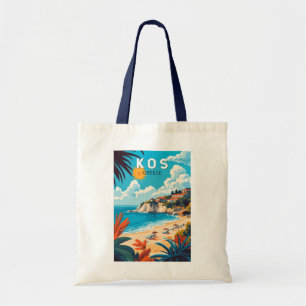 Tote Bag Kos Grèce Travel Art Vintage